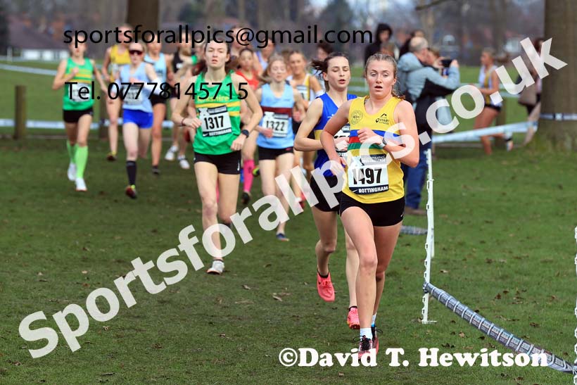 Womens Under-17s, 2024 CAU Inter Counties Cross Country Champs., Wollaton Park, Nottingham. Photo: David T. Hewitson/Sports for All Pics